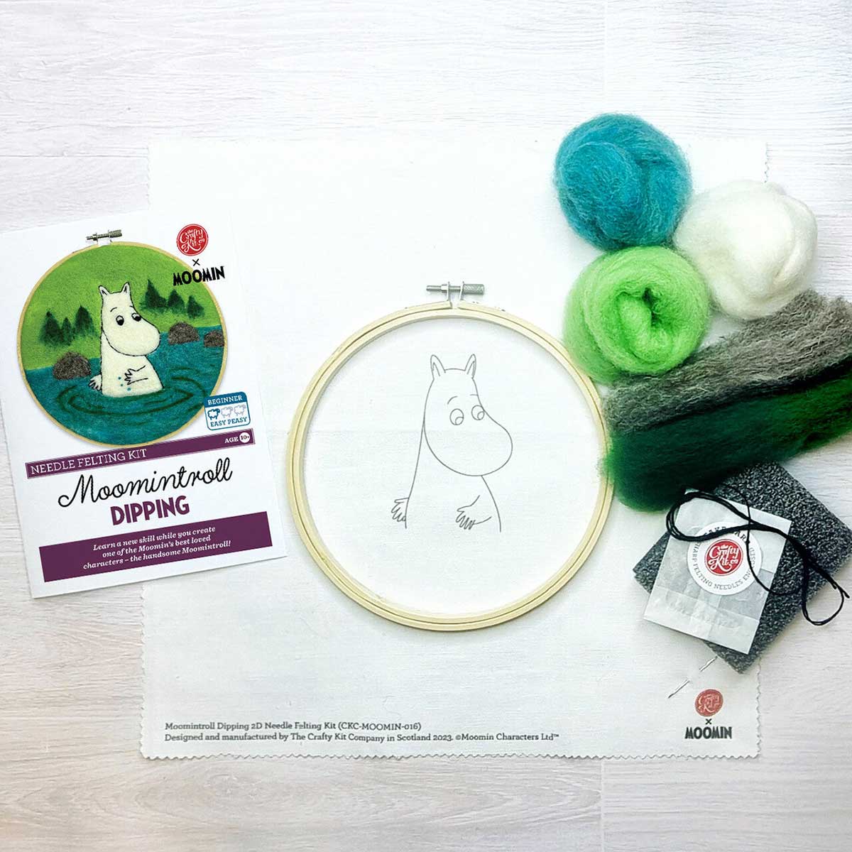 Moomin ムーミン The Crafty Kit Company クラフティ キット カンパニー 羊毛刺しゅうキット ( ムーミン )