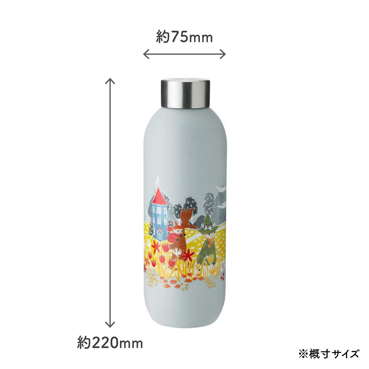 Stelton ステルトン × Moomin ムーミン ドリンクボトル ( ムーミン ソフトスカイ / 750ml )