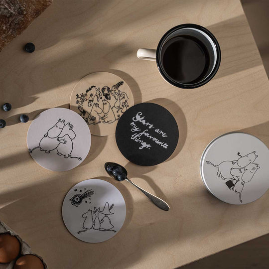 Moomin ムーミン Muurla ムールラ 木製コースター ( ムーミン80周年 / 缶入り / 4枚セット )