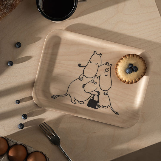 Moomin ムーミン Muurla ムールラ 木製トレイ ( ムーミン80周年 / ファミリー / 27×20cm )