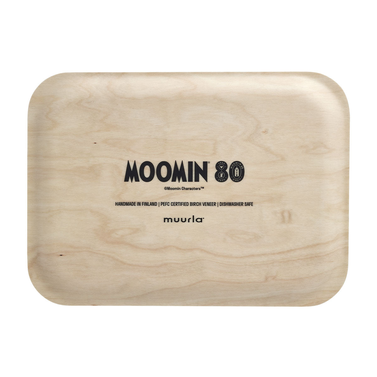 Moomin ムーミン Muurla ムールラ 木製トレイ ( ムーミン80周年 / ファミリー / 27×20cm )