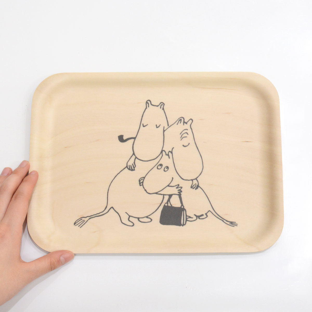 Moomin ムーミン Muurla ムールラ 木製トレイ ( ムーミン80周年 / ファミリー / 27×20cm )