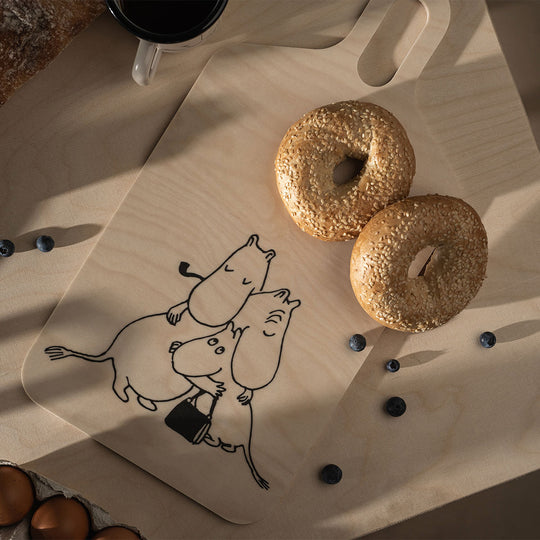 Moomin ムーミン Muurla ムールラ 木製サービングボード ( ムーミン80周年 / ファミリー / 23×44cm )