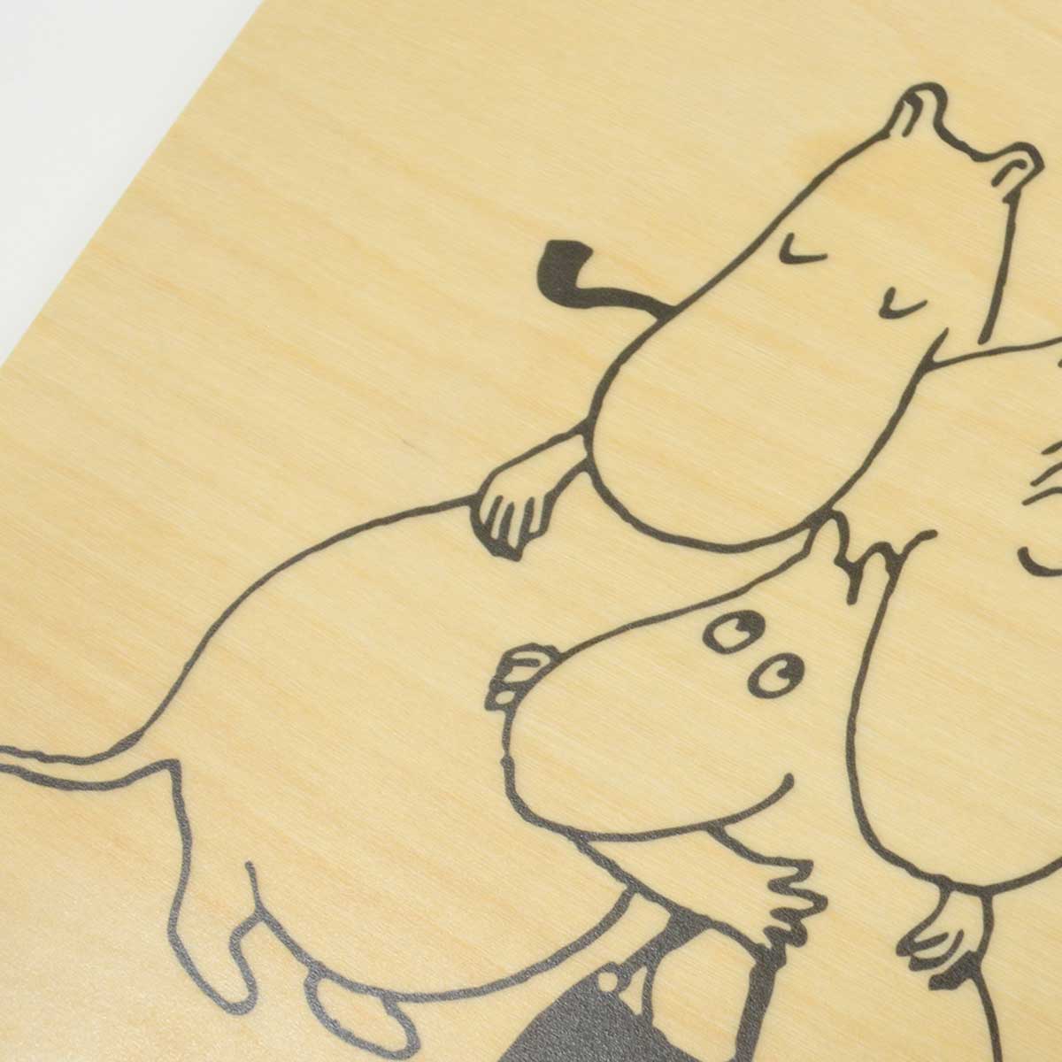 Moomin ムーミン Muurla ムールラ 木製サービングボード ( ムーミン80周年 / ファミリー / 23×44cm )
