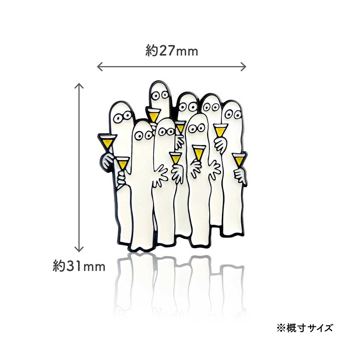 新品　ムーミン　PINBOX ピンバッジ　ニョロニョロ Moomin ムーミン PINBOX ピンボックス ピンバッジ ( ニョロニョロ