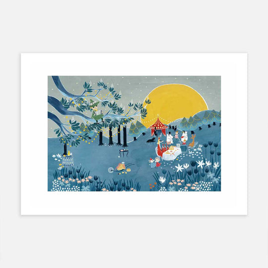 Moomin ムーミン Postery ポストリー ミニポスター ( Party in the Moominvalley / 21 × 30 cm )