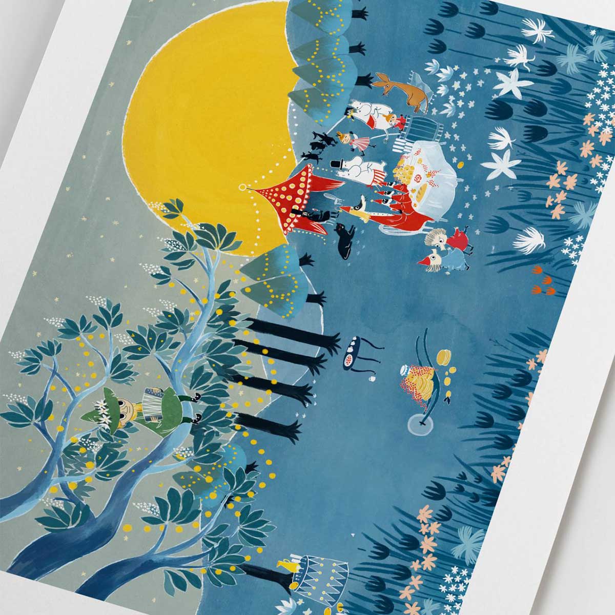 Moomin ムーミン Postery ポストリー ミニポスター ( Party in the Moominvalley / 21 × 30 cm )