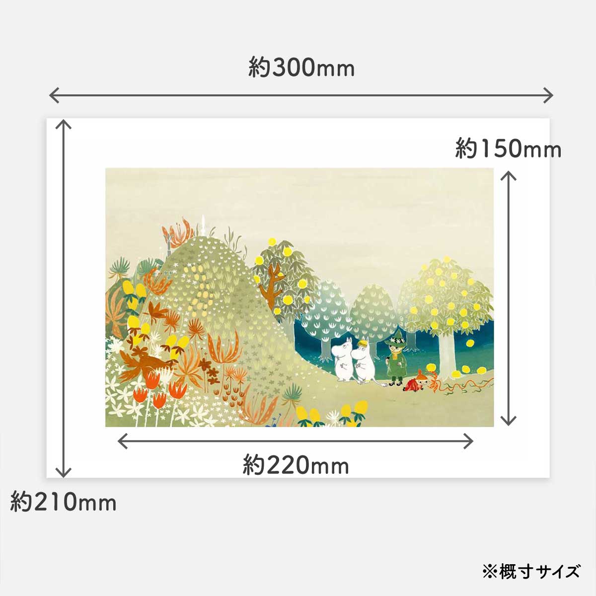 Moomin ムーミン Postery ポストリー ミニポスター ( Jungle in the Moominvalley / 21 × 30 cm )