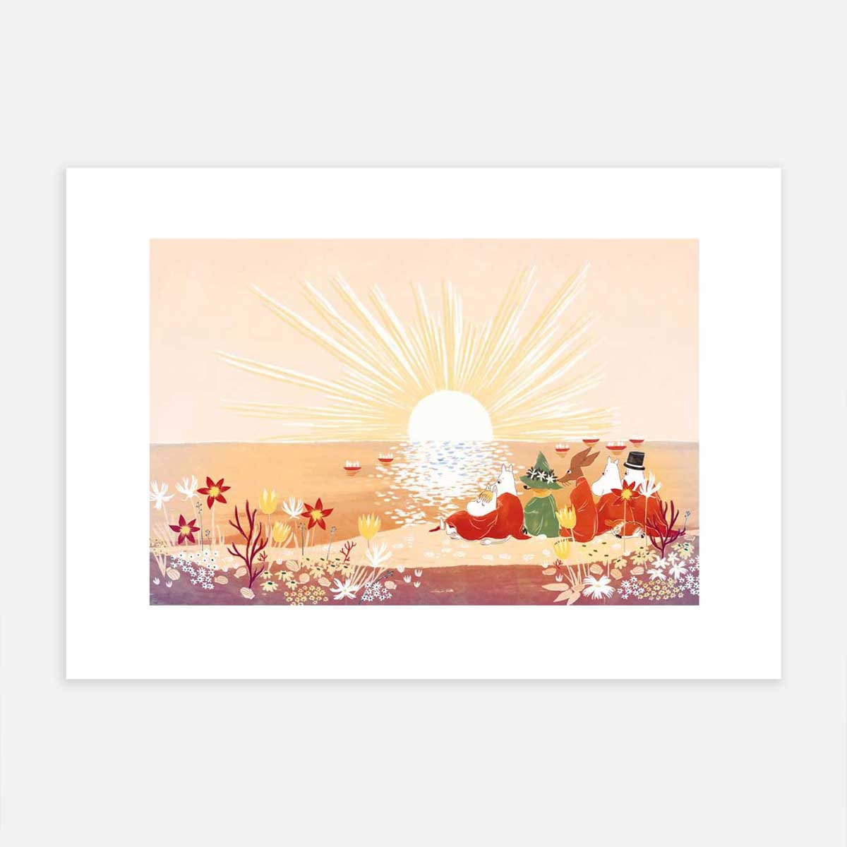 ムーミン村　マップ　ポスター　シリアルナンバー入り　タグ付き Moomin ムーミン Postery ポストリー ミニポスター ( Moomin