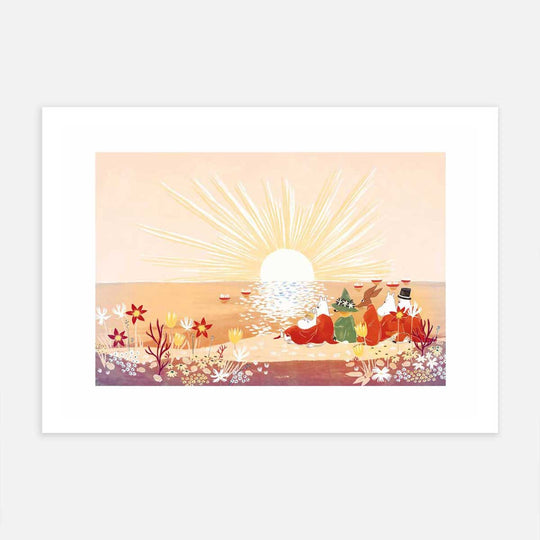 Moomin ムーミン Postery ポストリー ミニポスター ( Moomin Sunset by the Sea / 21 × 30 cm )