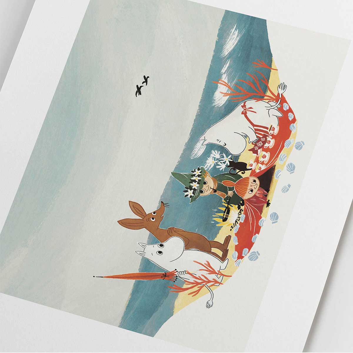 Moomin ムーミン Postery ポストリー ミニポスター ( Moomin Picnic by the Sea / 21 × 30 cm )