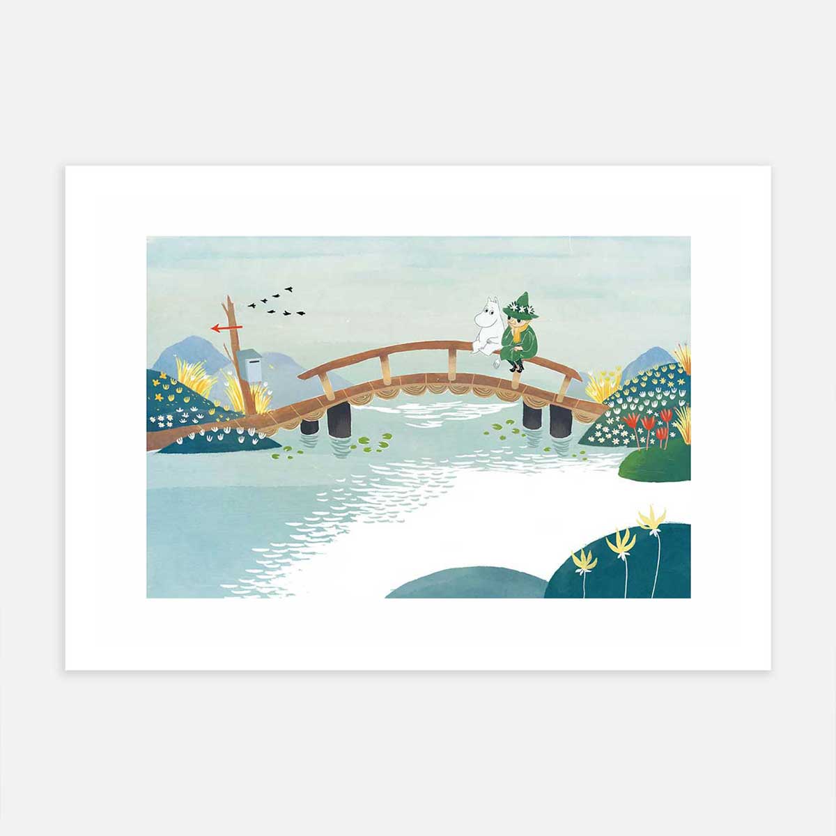 Moomin ムーミン Postery ポストリー ミニポスター ( Moomin and