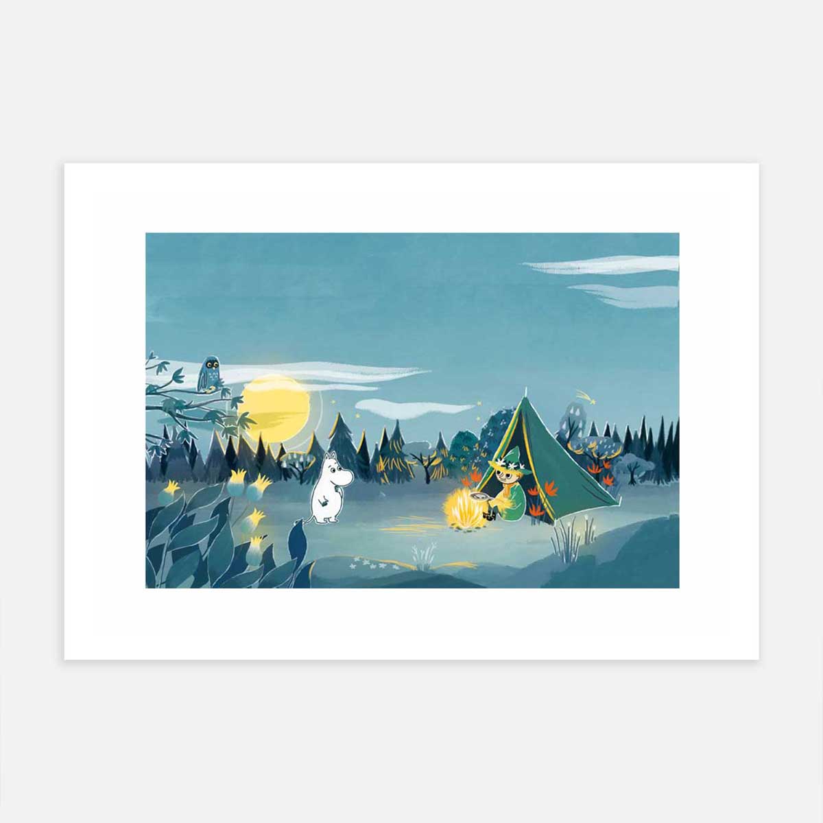 ムーミン村　マップ　ポスター　シリアルナンバー入り　タグ付き Moomin ムーミン Postery ポストリー ミニポスター ( Moomin