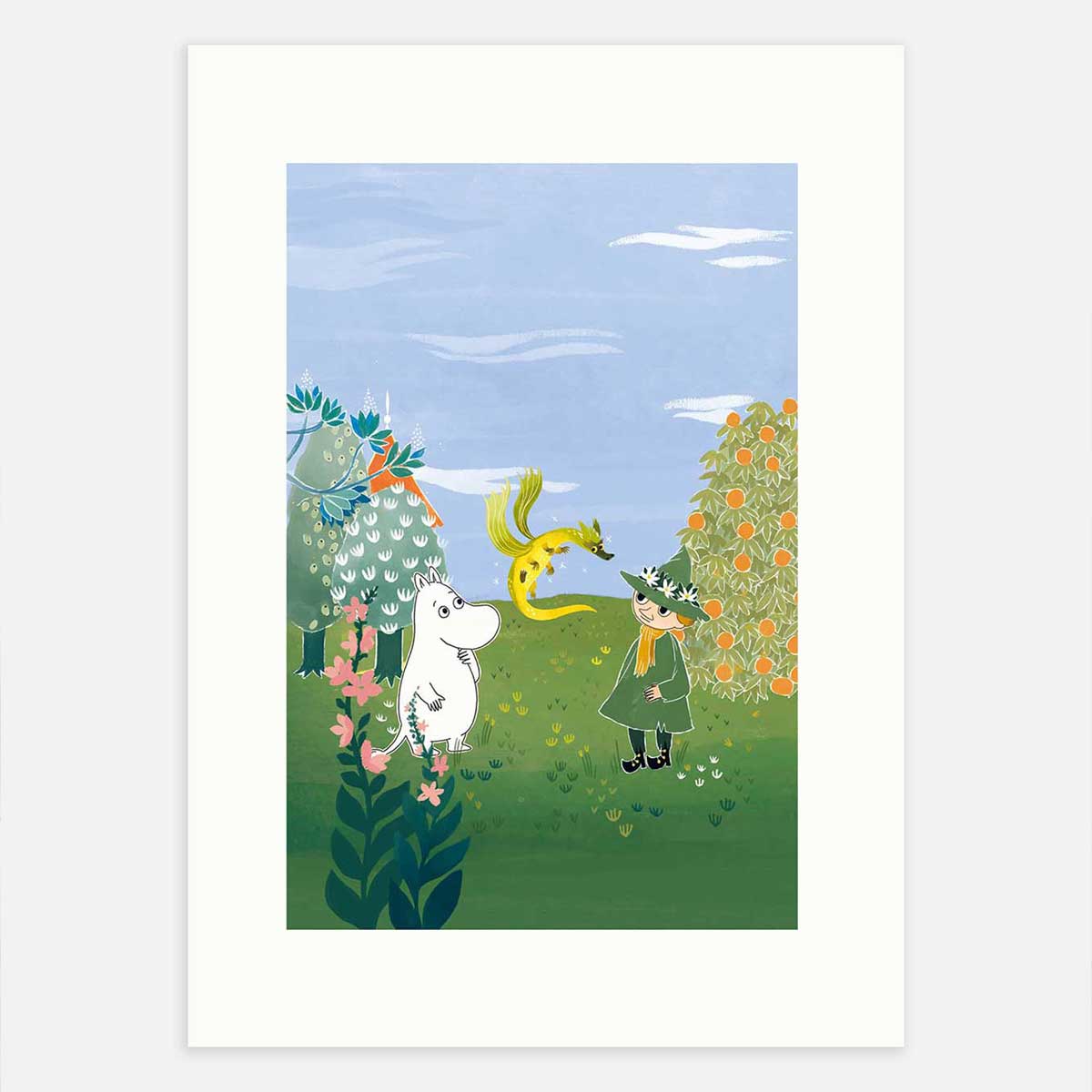 Moomin ムーミン Postery ポストリー ミニポスター ( Moomin Snufkin and the Last Dragon / 30 × 21 cm )