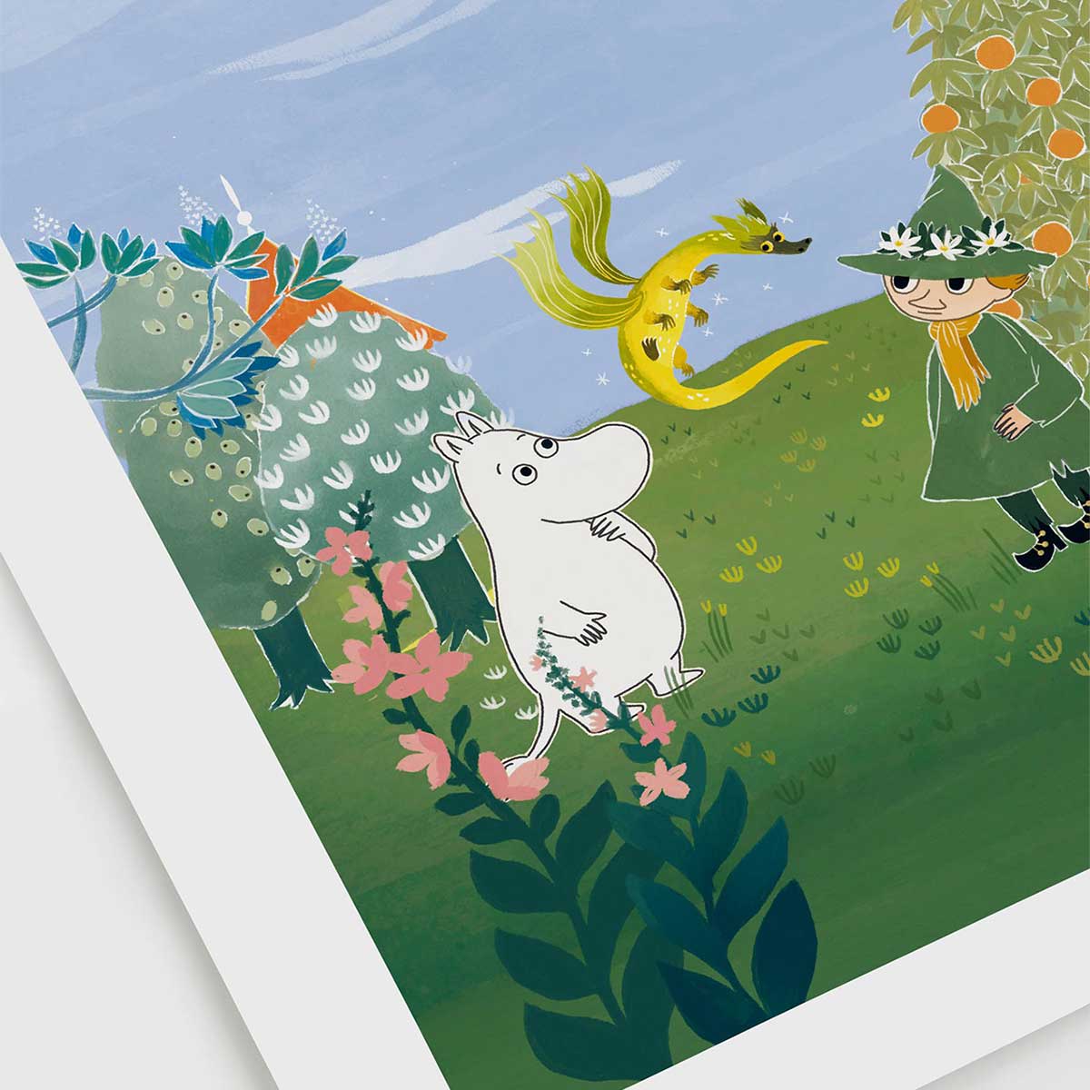 Moomin ムーミン Postery ポストリー ミニポスター ( Moomin Snufkin and the Last Dragon / 30 × 21 cm )