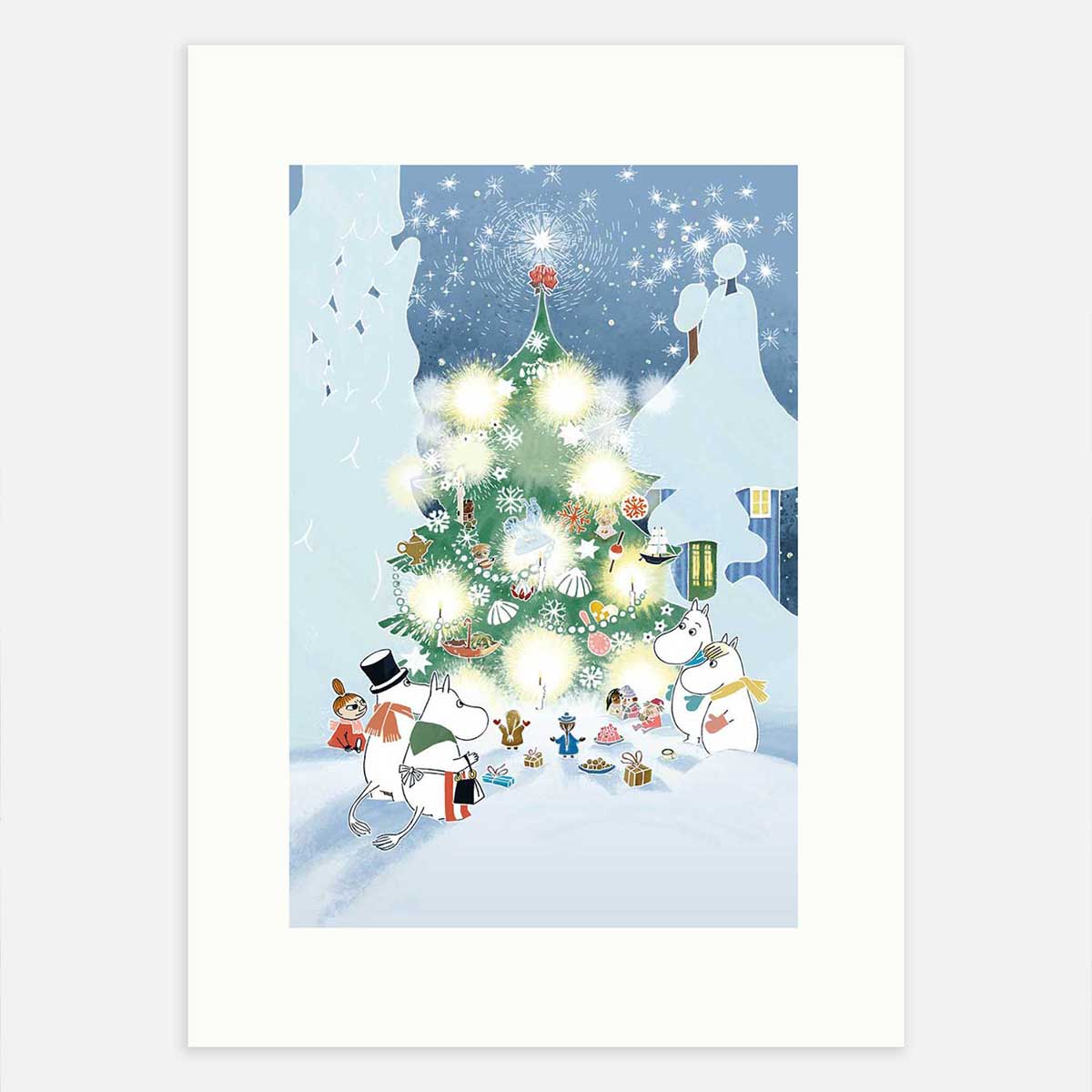 Moomin ムーミン Postery ポストリー ミニポスター ( Christmas In The Moominvalley / 30 × 21 cm )