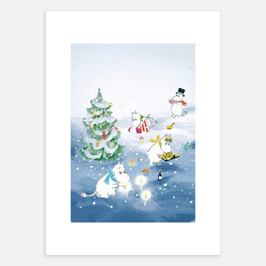Moomin ムーミン Postery ポストリー ミニポスター ( Christmas With The Moomins / 30 × 21 cm )