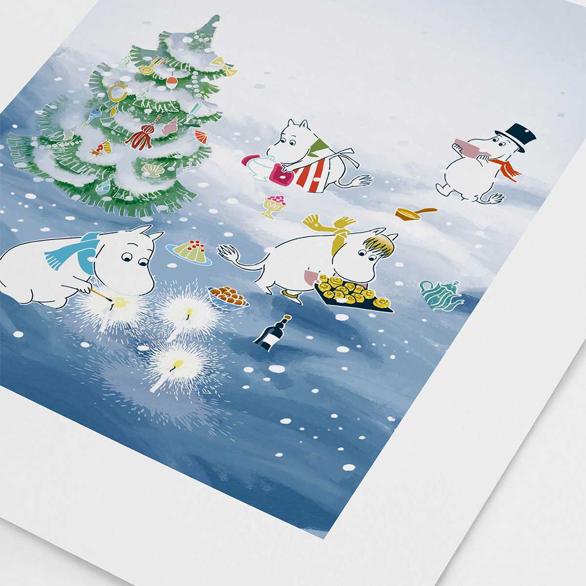 Moomin ムーミン Postery ポストリー ミニポスター ( Christmas With The Moomins / 30 × 21 cm )