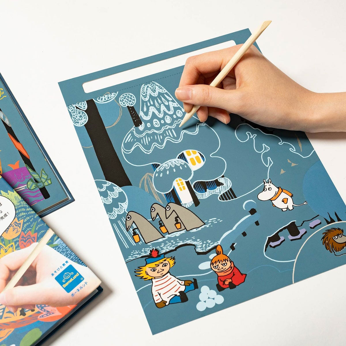 Moomin ムーミン BørneLund ボーネルンド 削って彩る スクラッチアート