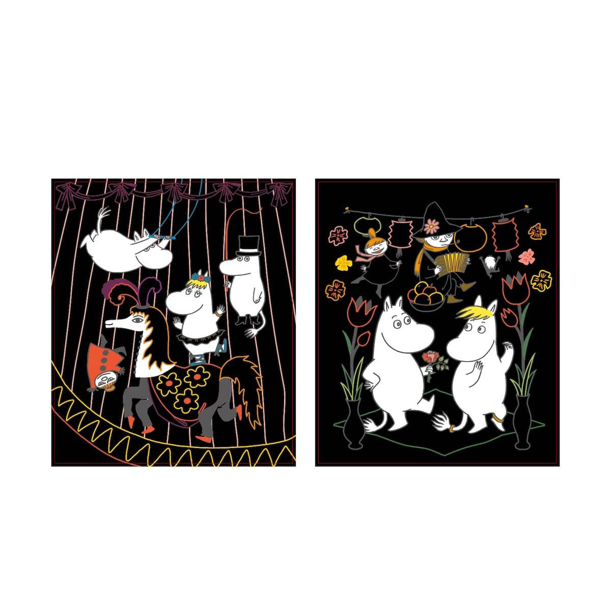 Moomin ムーミン BørneLund ボーネルンド 削って輝く ステンドグラス