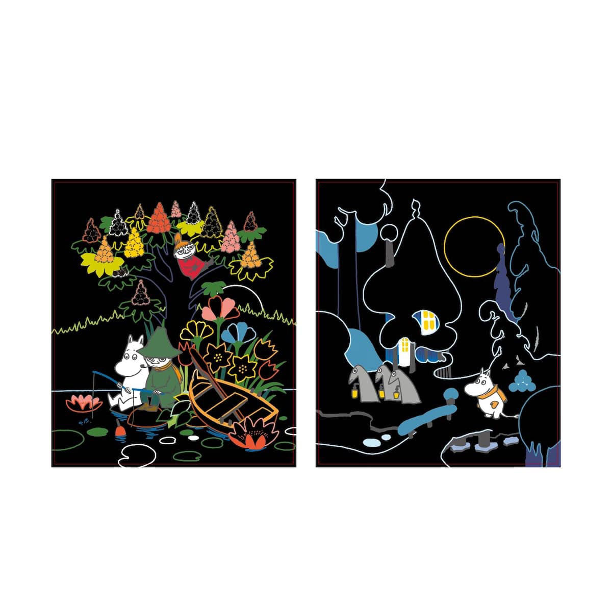 Moomin ムーミン BørneLund ボーネルンド 削って輝く ステンドグラス
