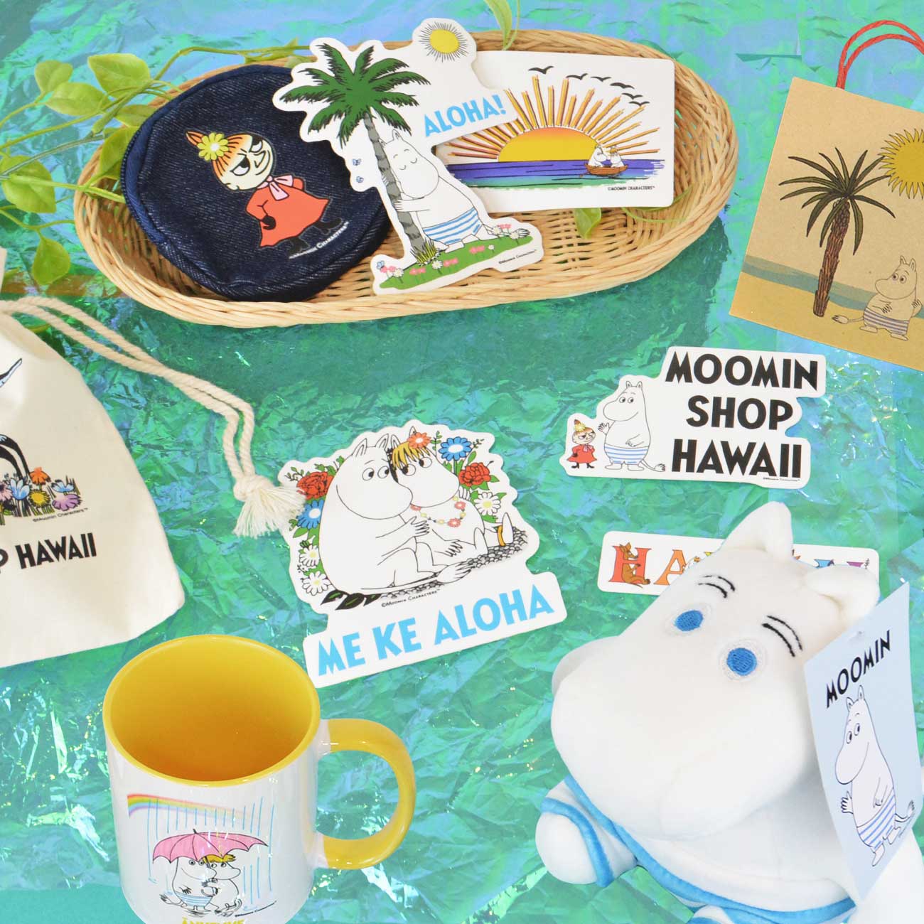 Moomin Shop HAWAII ムーミンショップハワイ ショッピングバッグ ( ブルー / S )