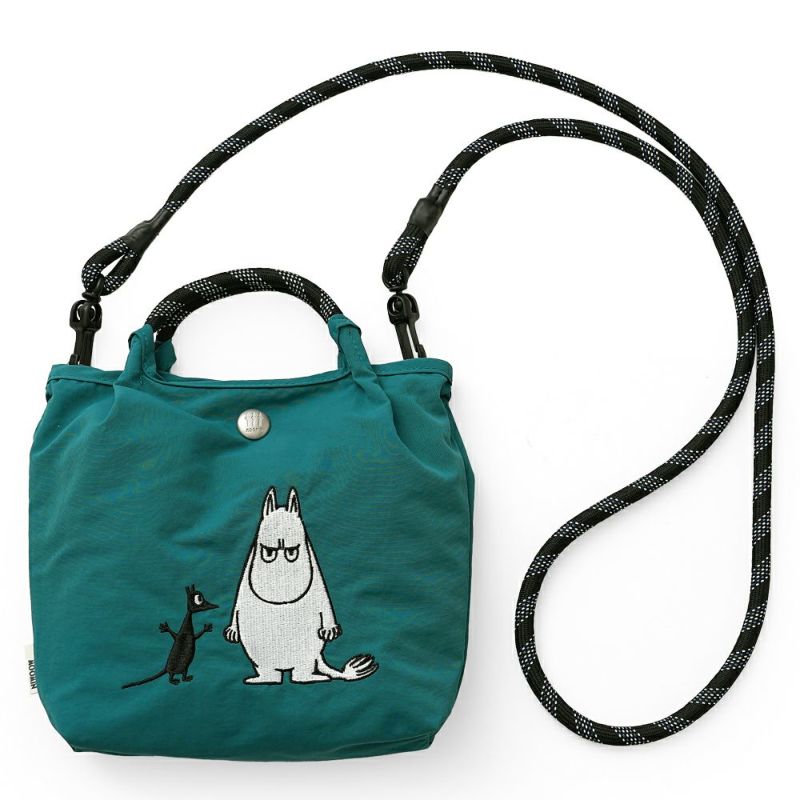 Moomin ムーミン 刺繍ミニショルダーバッグ ( アングリームーミン / グリーン )