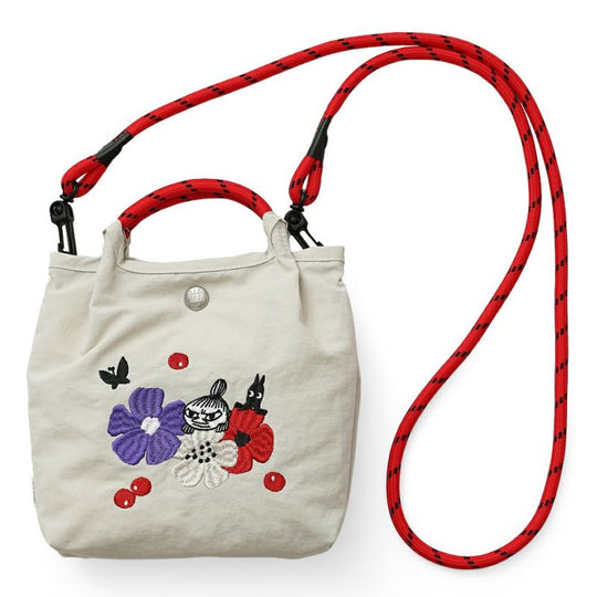 Moomin ムーミン 刺繍ミニショルダーバッグ ( リトルミイ / クールグレー )