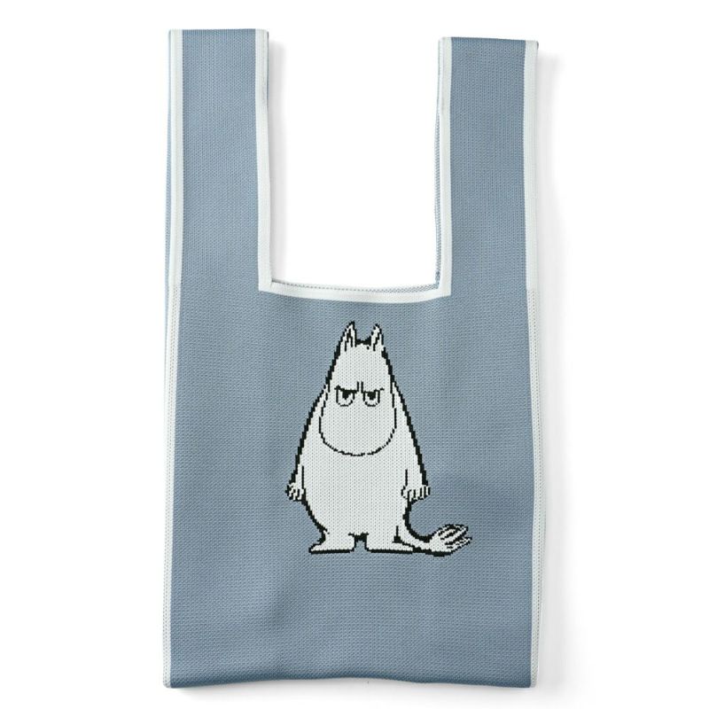 Moomin ムーミン ニットマルシェバッグ ( ムーミン / アッシュブルー )