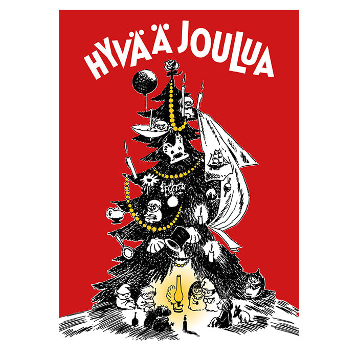 Moomin ムーミン Putinki プティンキ クリスマスポストカード ( メリークリスマス / ツリー )