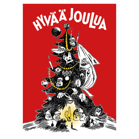 Moomin ムーミン Putinki プティンキ クリスマスポストカード ( メリークリスマス / ツリー )