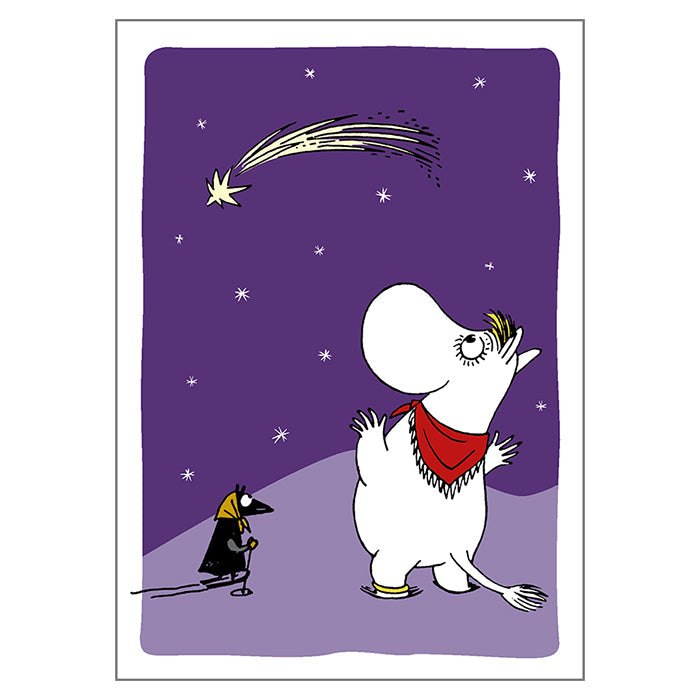 Moomin ムーミン Putinki プティンキ クリスマスポストカード ( 流れ星 )