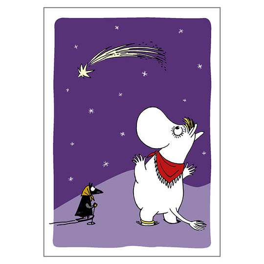 Moomin ムーミン Putinki プティンキ クリスマスポストカード ( 流れ星 )