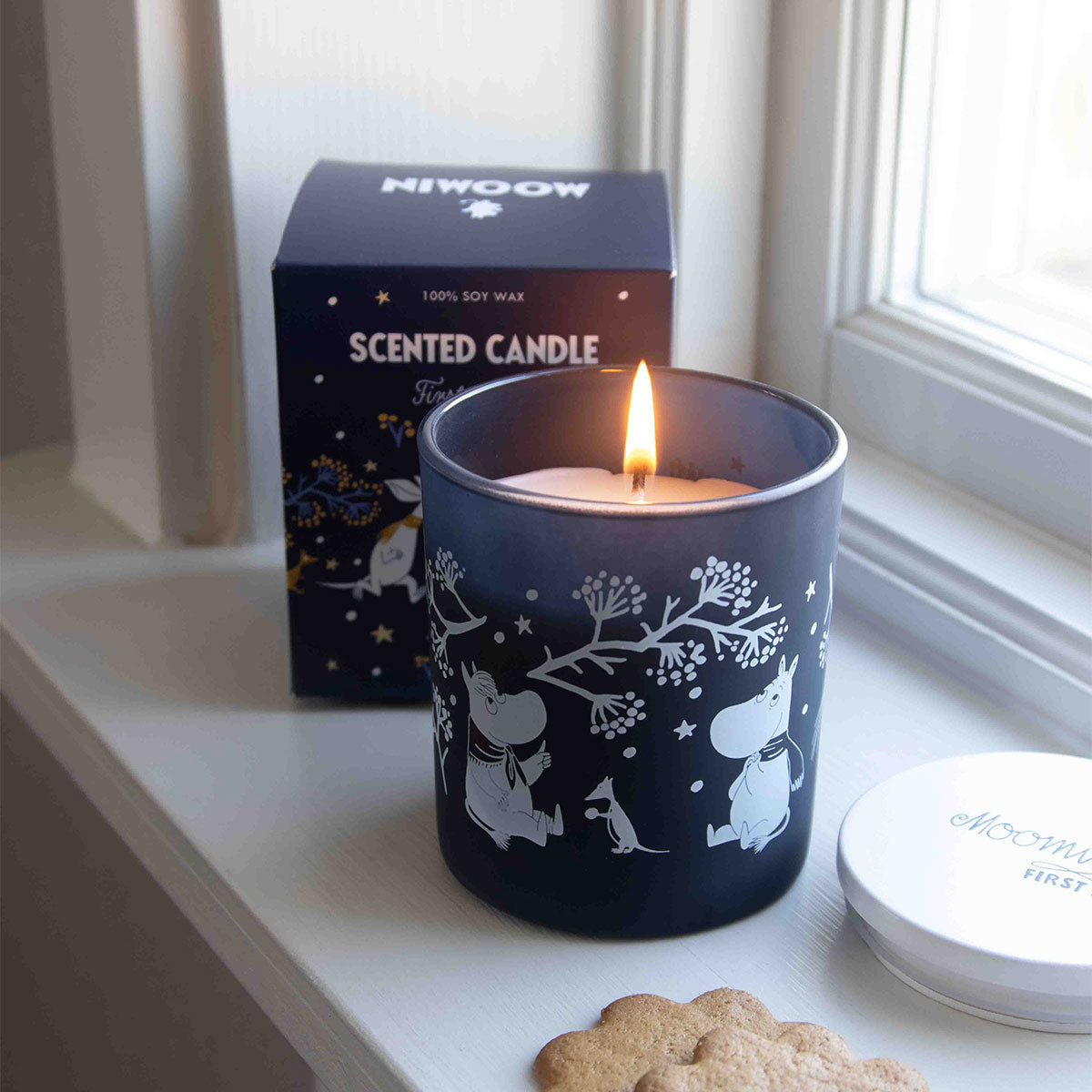 Moomin ムーミン Pluto Design プルート・デザイン アロマキャンドル ( ファーストスノー )