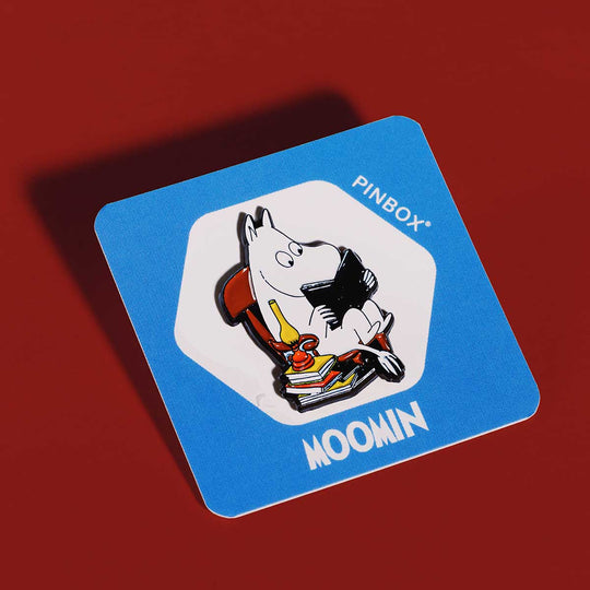 Moomin ムーミン PINBOX ピンボックス ピンバッジ ( 本を読むムーミン / ブラック )