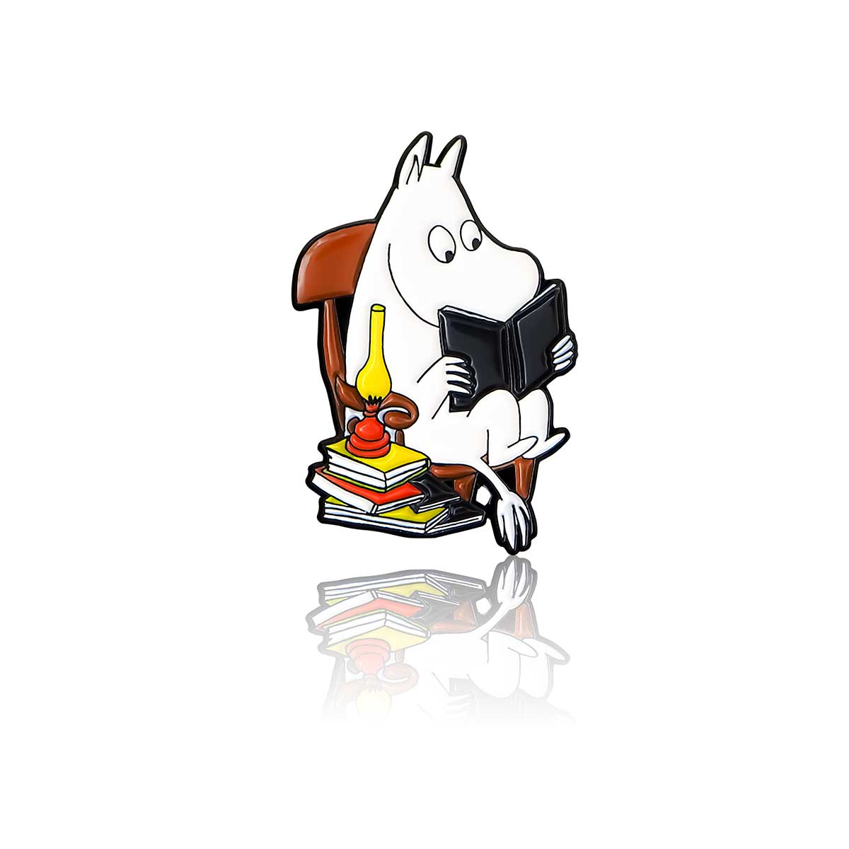 Moomin ムーミン PINBOX ピンボックス ピンバッジ ( 本を読むムーミン / ブラック )