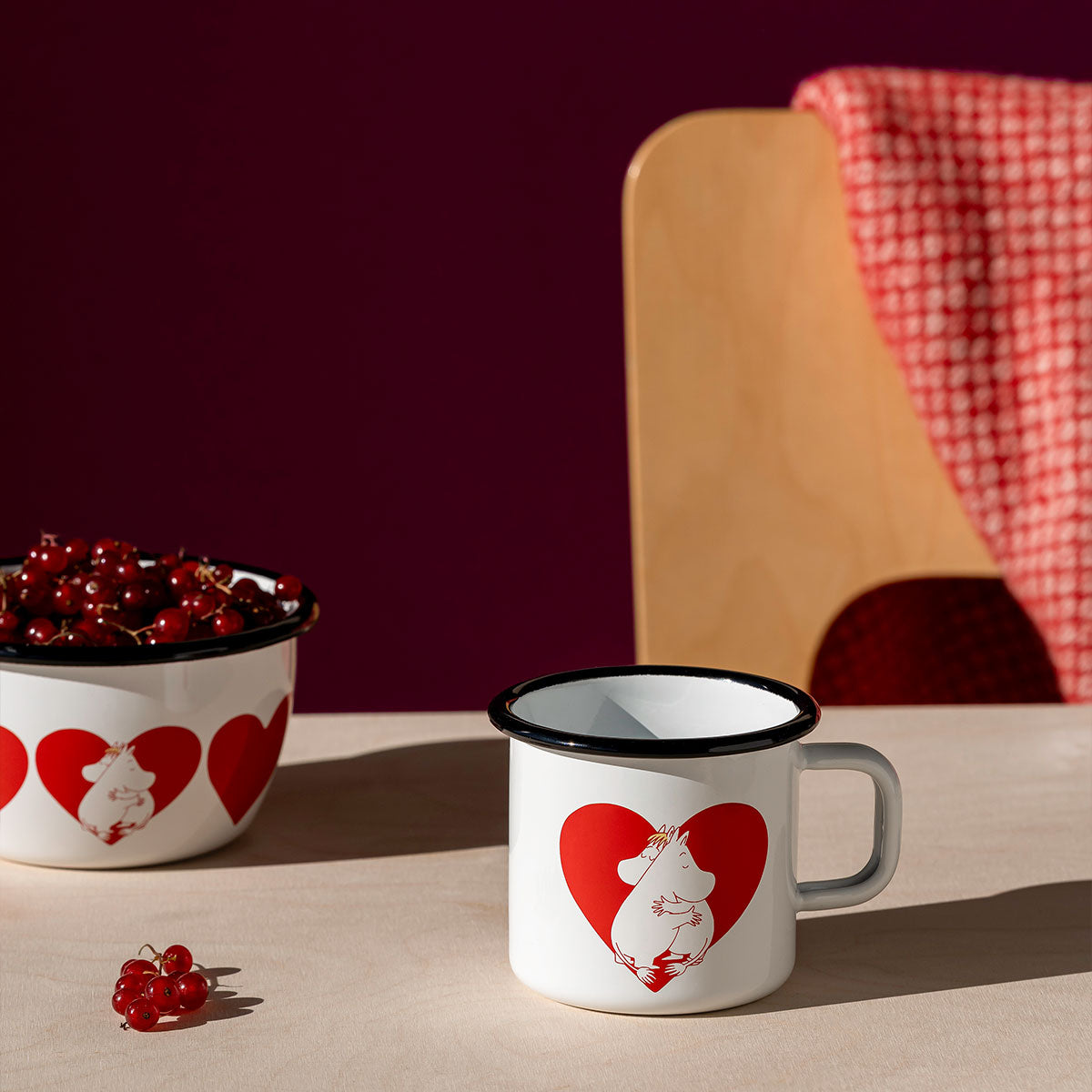 Moomin ムーミン Muurla ムールラ ホーローマグ ( ハート / ホワイト / 370ml )