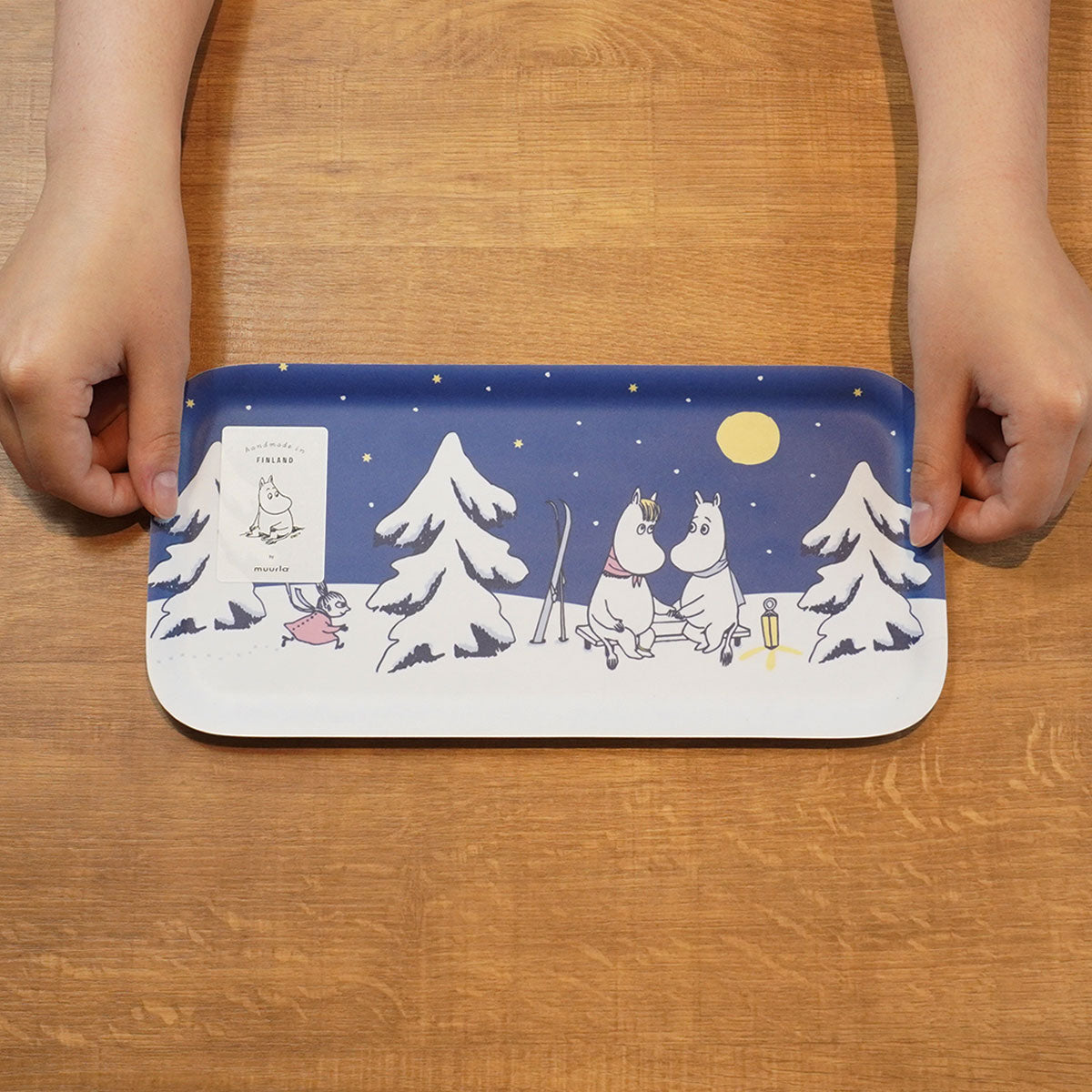 Moomin ムーミン Muurla ムールラ 木製トレイ ( STARRY NIGHT / 27×13cm )