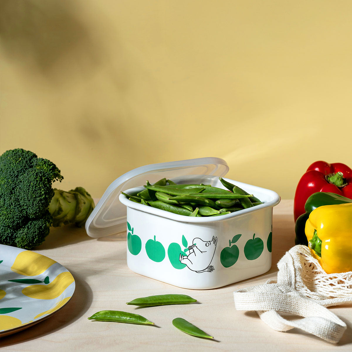 Moomin ムーミン Muurla ムールラ ホーロー保存容器 ( JOYFUL APPLES / スナフキン / 1500ml )