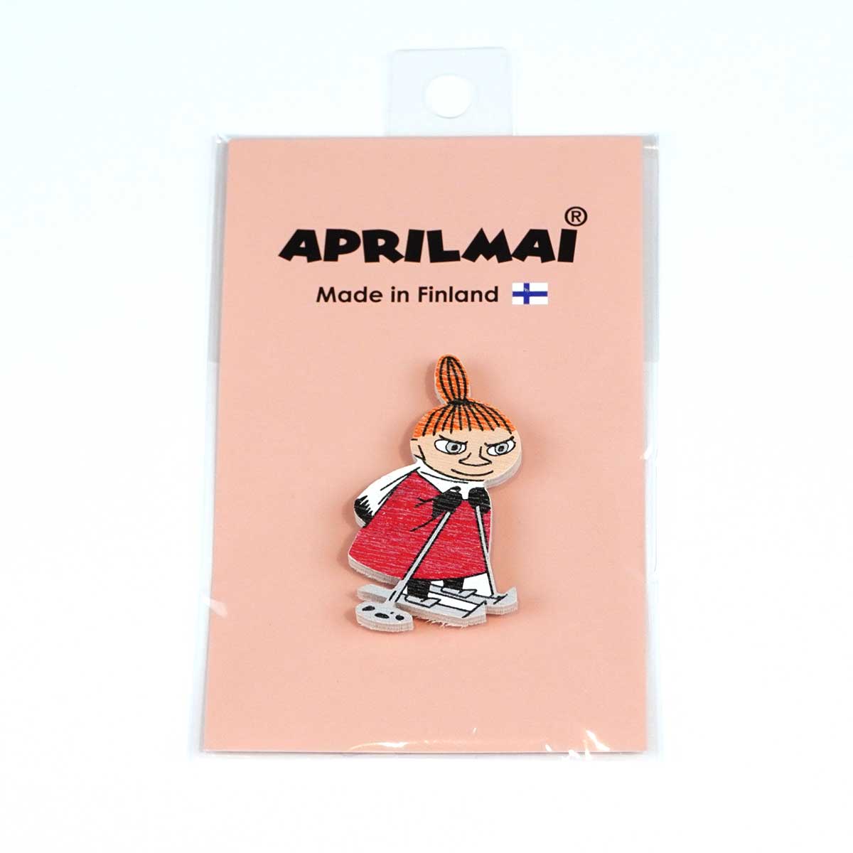 Moomin ムーミン APRILMAI アプリルマイ 木製マグネット ( リトルミイ / スキー )