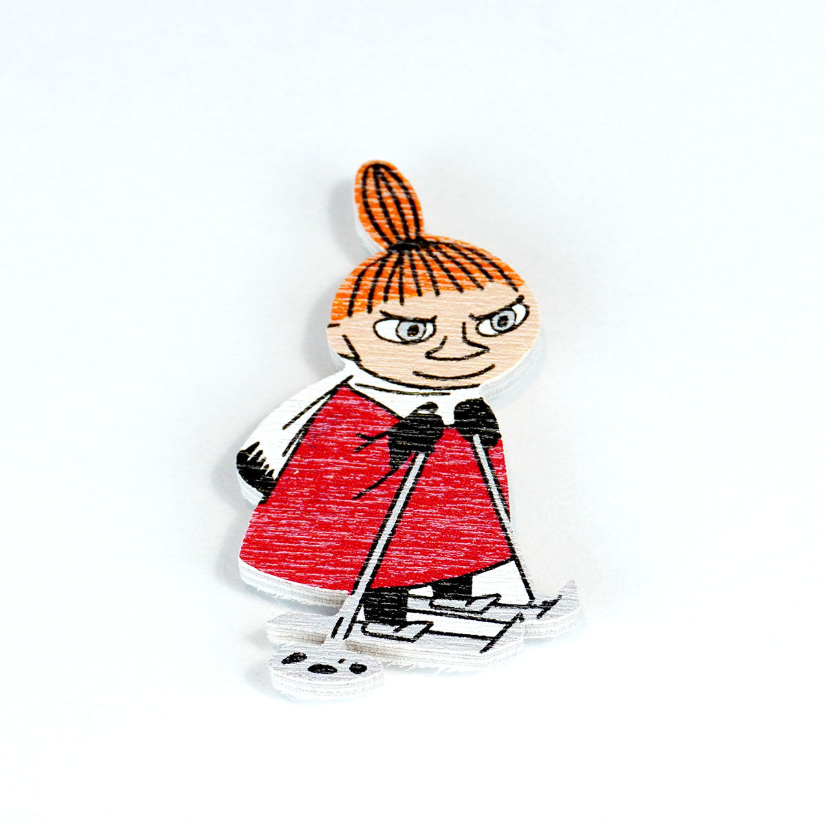 Moomin ムーミン APRILMAI アプリルマイ 木製マグネット ( リトルミイ / スキー )