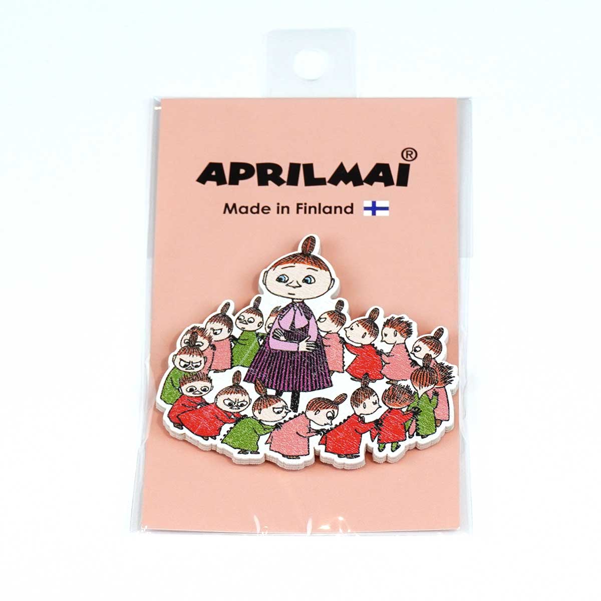 Moomin ムーミン APRILMAI アプリルマイ 木製マグネット ( ミムラ姉さんと17人の子どもたち )