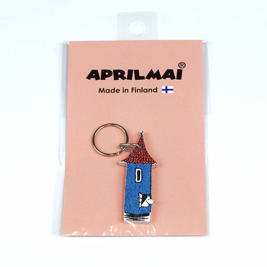 Moomin ムーミン APRILMAI アプリルマイ 白樺製キーホルダー ( ムーミンハウスから顔を出すムーミン )