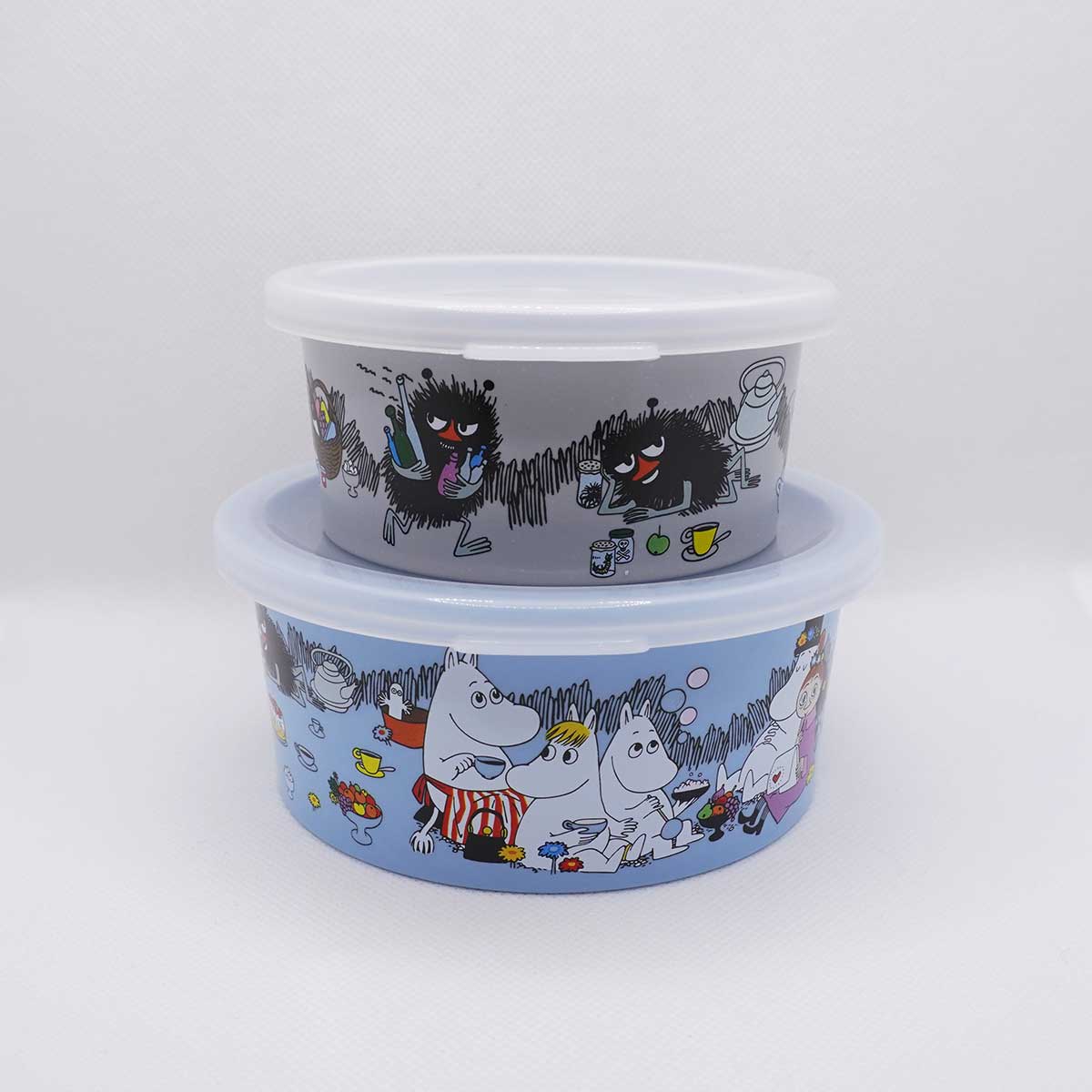 Moomin ムーミン Ratt Start ラットスタート スナックボックス2点セット ( Moomin Picknick / グレー＆ライトブルー )