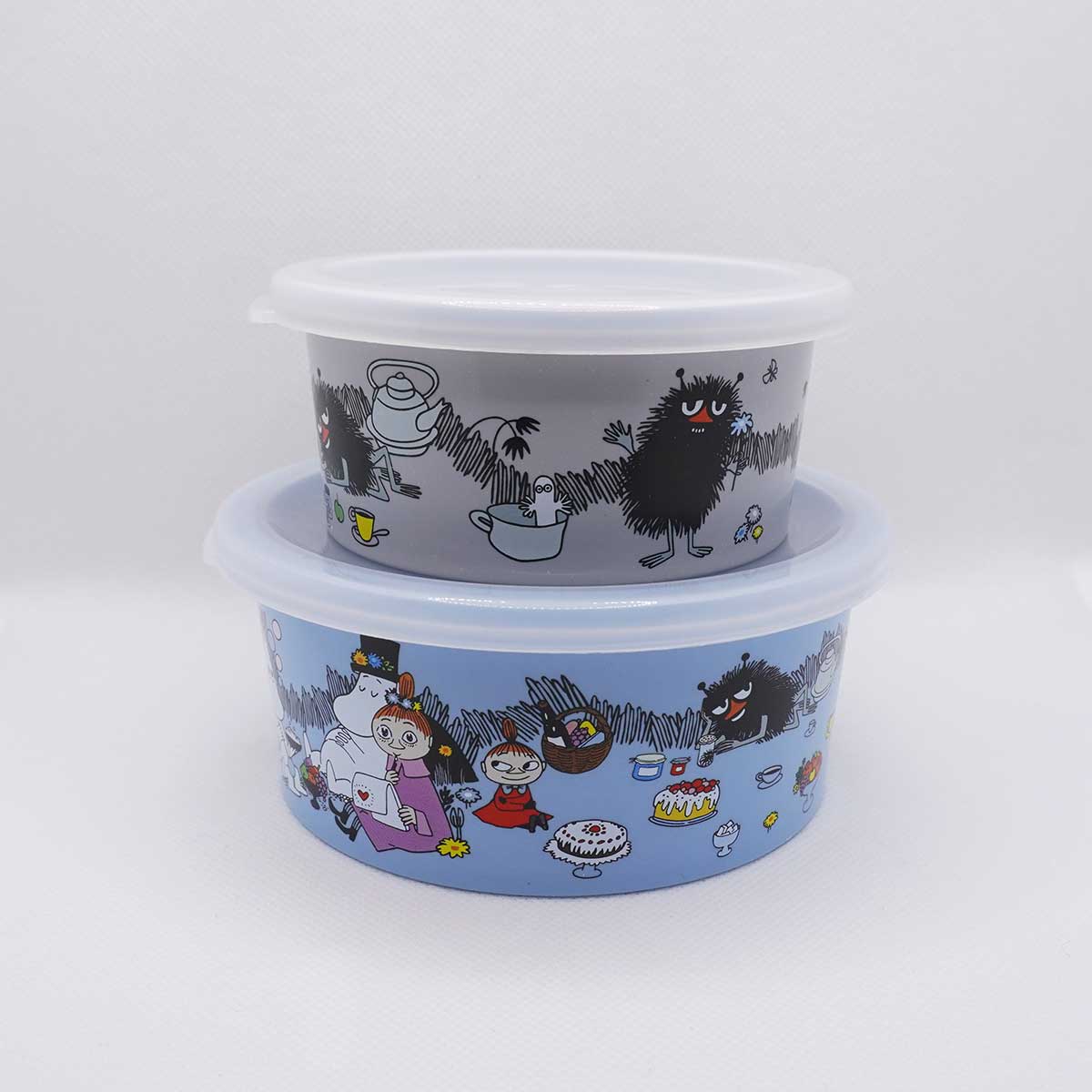Moomin ムーミン Ratt Start ラットスタート スナックボックス2点セット ( Moomin Picknick / グレー＆ライトブルー )