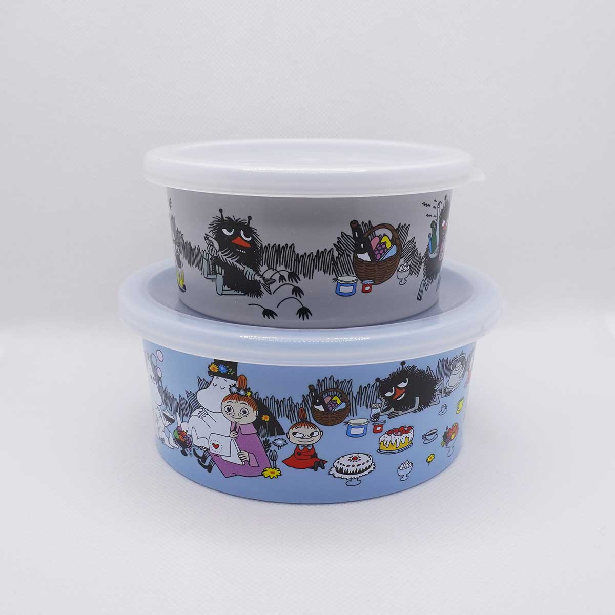 Moomin ムーミン Ratt Start ラットスタート スナックボックス2点セット ( Moomin Picknick / グレー＆ライトブルー )