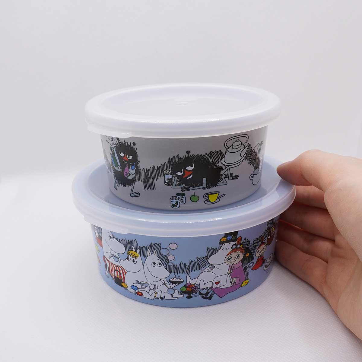 Moomin ムーミン Ratt Start ラットスタート スナックボックス2点セット ( Moomin Picknick / グレー＆ライトブルー )