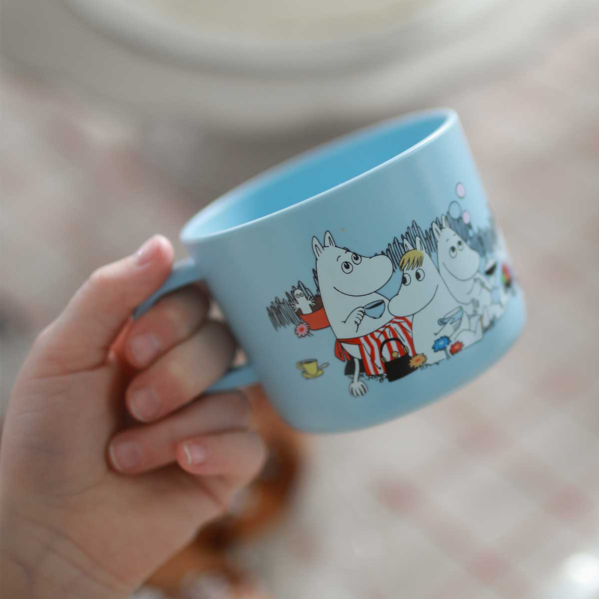 Moomin ムーミン Ratt Start ラットスタート 取っ手付きカップ ( Moomin Picknick / ライトブルー )