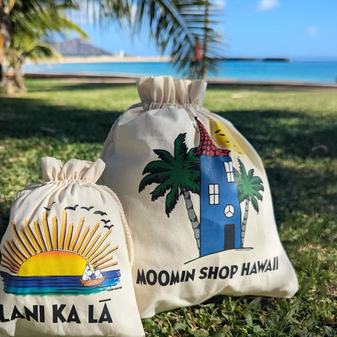 MOOMIN SHOP HAWAII ムーミンショップハワイ 巾着ポーチ ( Lani Ka La / M)