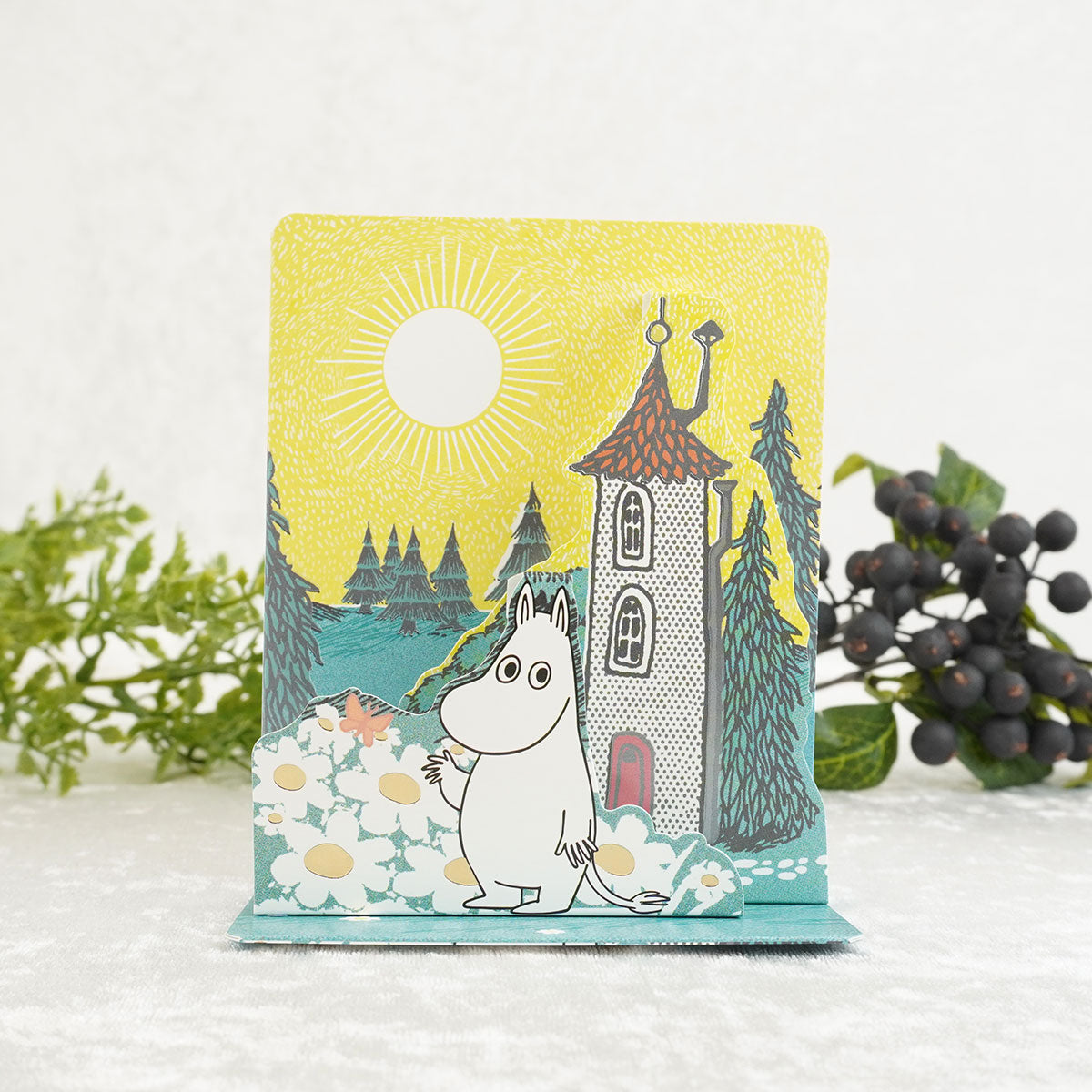 Moomin ムーミン Linnapaperi リンナパペリ 3Dポップアップカード ( ムーミンとムーミンハウス )